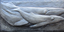 Load image into Gallery viewer, Mother and Calf Humpback Whale  Concrete 12 x 6 Inch Sculpture Tile