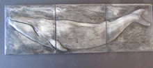Load image into Gallery viewer, Blue Whale Concrete Sculpture Handmade Art Tile Limited Edition
