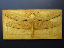 Load image into Gallery viewer, Dragonfly Concrete 12 x 6 Bas Relief Art Sculpture Tile
