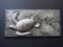 Load image into Gallery viewer, Gliding Sea Turtle Concrete  Art Tile #2

