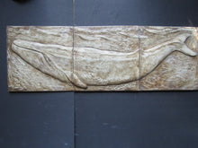 Load image into Gallery viewer, Blue Whale Concrete Sculpture Handmade Art Tile Limited Edition
