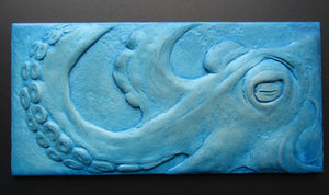 Octopus Portrait Concrete 3d Art Tile