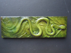 Swimming Snake High Relief Wall Sculpture