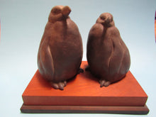 Load image into Gallery viewer, Cape Penguin Pair Stoneware Hand Built Sculpture
