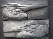 Load image into Gallery viewer, Great Blue Heron Pair Concrete   Sculpture Tiles
