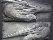 Load image into Gallery viewer, Great Blue Heron Pair Concrete   Sculpture Tiles
