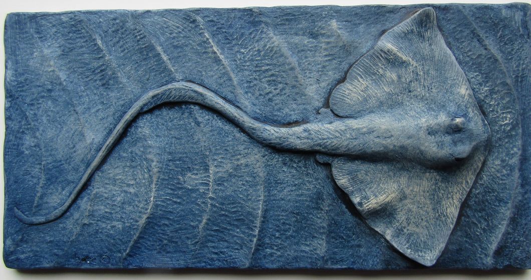 Manta Ray Concrete Hand Made Art Tile