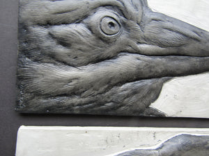 Raven Pair Concrete 3d Relief Art Tiles