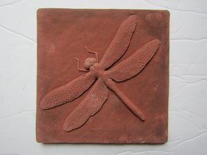 Dragonfly 6 x 6 inch Concrete Handmade Art Tile