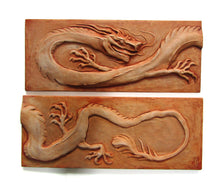 Load image into Gallery viewer, Chinese Dragon Two Panel Concrete Tile
