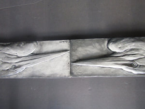 Great Blue Heron Pair Concrete   Sculpture Tiles