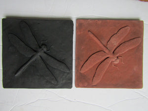 Dragonfly 6 x 6 inch Concrete Handmade Art Tile