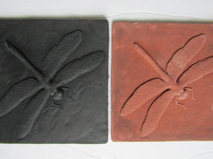 Dragonfly 6 x 6 inch Concrete Handmade Art Tile