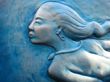 Load image into Gallery viewer, Mermaid Relief Sculpture Limited Edition One Piece Framed Art Tile
