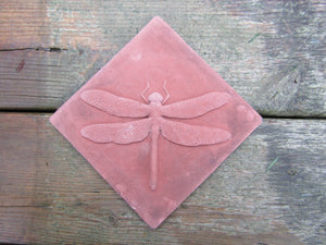 Dragonfly 6 x 6 inch Concrete Handmade Art Tile