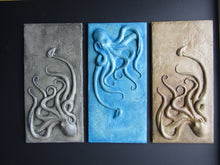 Load image into Gallery viewer, Octopus with Oyster Bas Relief Concrete Hand Made Art Tile
