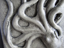 Load image into Gallery viewer, Octopus with Oyster Bas Relief Concrete Hand Made Art Tile
