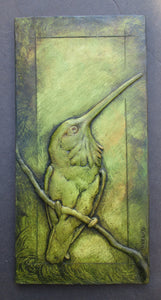 Limited Edition Hummingbird Relief Sculpture 'Tiny Warrior'