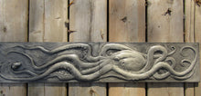 Load image into Gallery viewer, Octopus With Snail Large Hand Made Two Panel Concrete Tile
