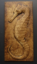 Load image into Gallery viewer, Seahorse Decorative Relief Sculpture Panel
